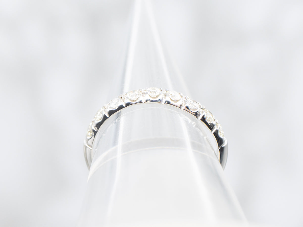 White Gold Pave Set Diamond Band