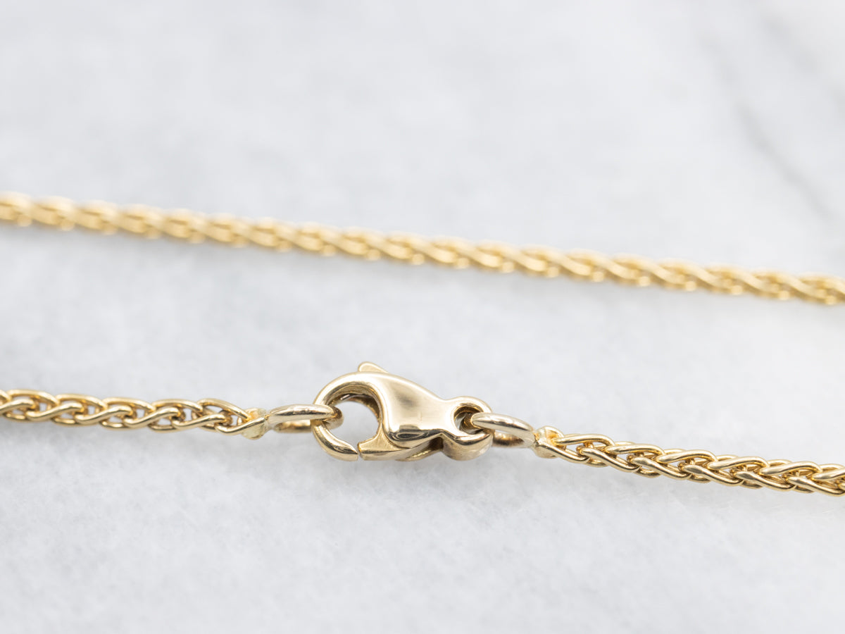 18-Karat Yellow Gold Wheat Chain