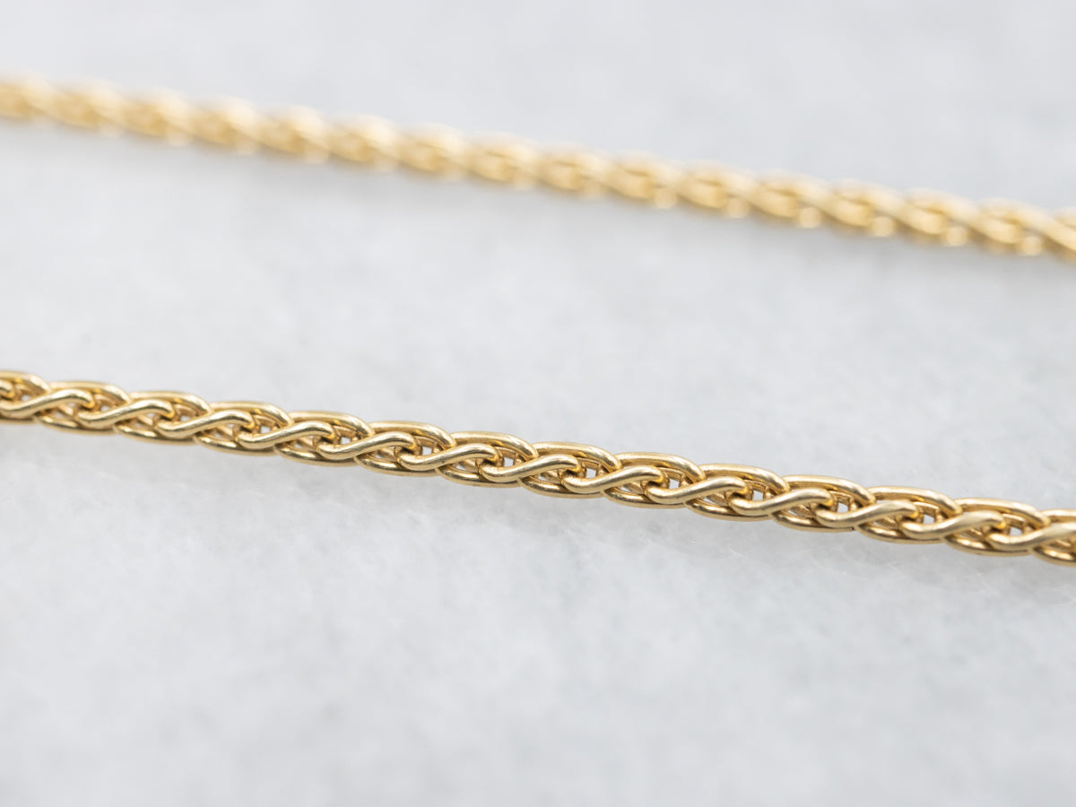 18-Karat Yellow Gold Wheat Chain