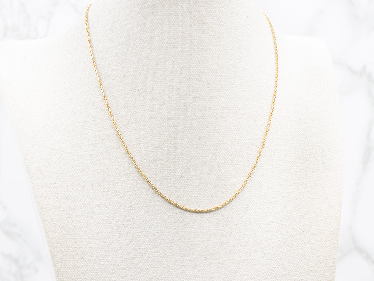 18-Karat Yellow Gold Wheat Chain