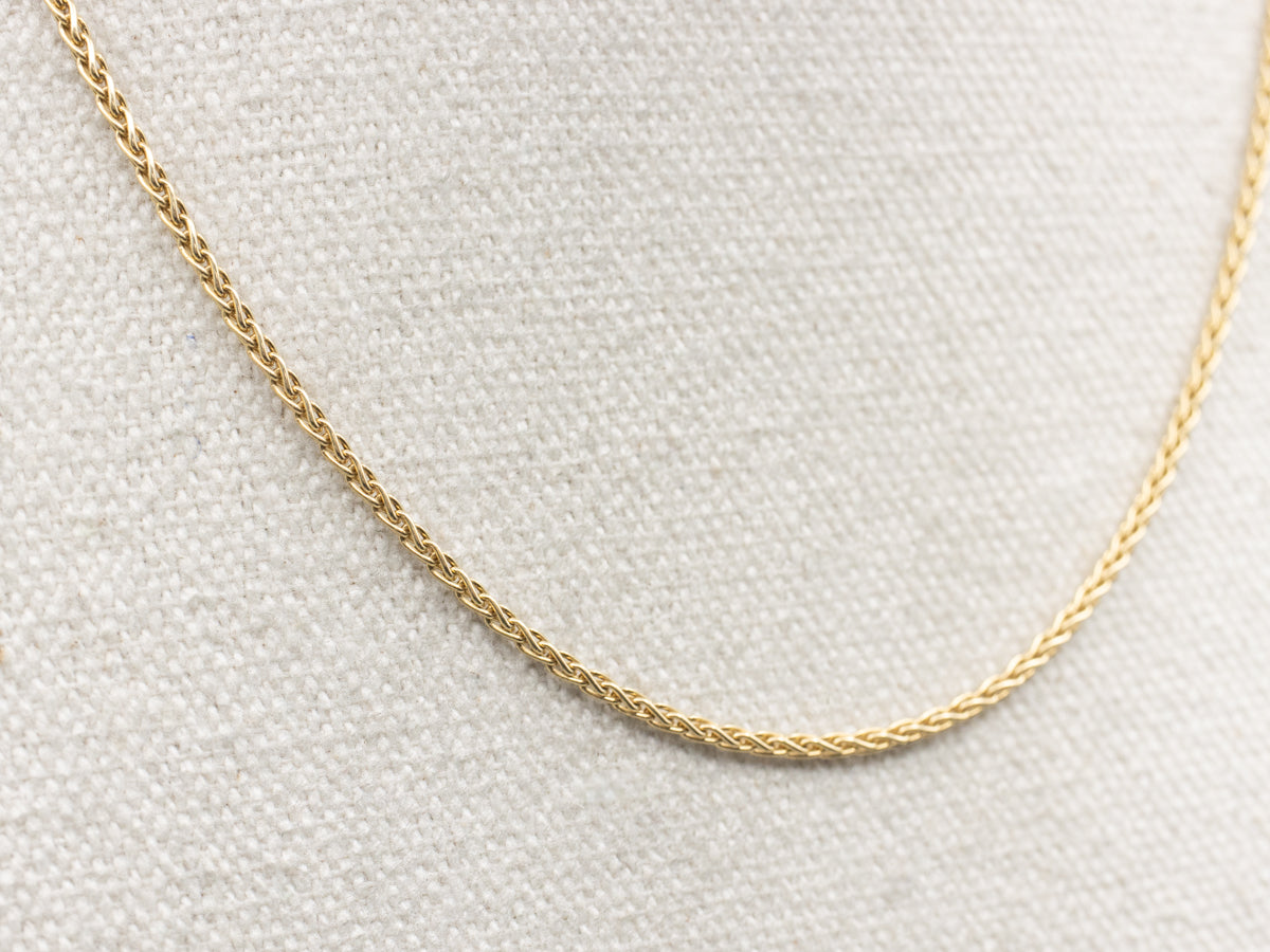 18-Karat Yellow Gold Wheat Chain