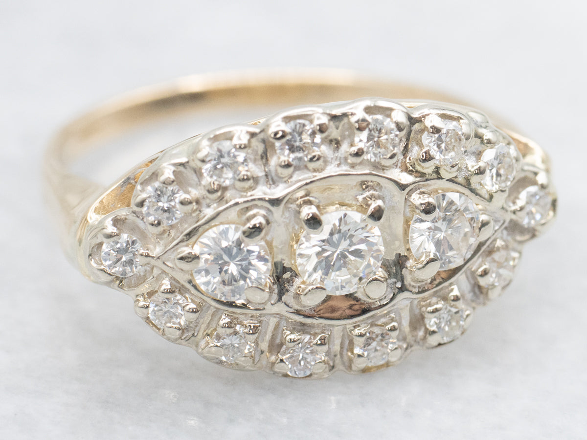 Vintage Diamond Cluster Ring