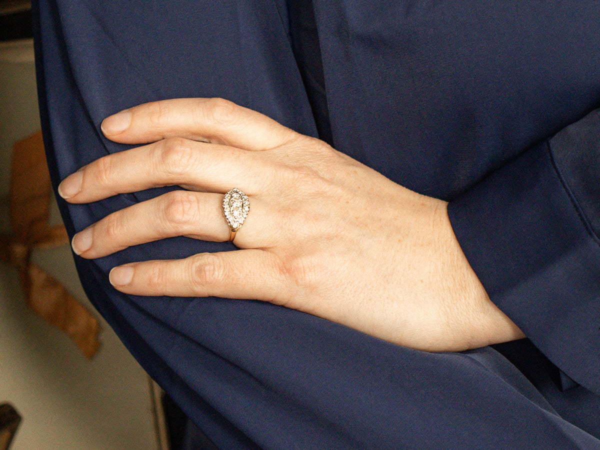Vintage Diamond Cluster Ring