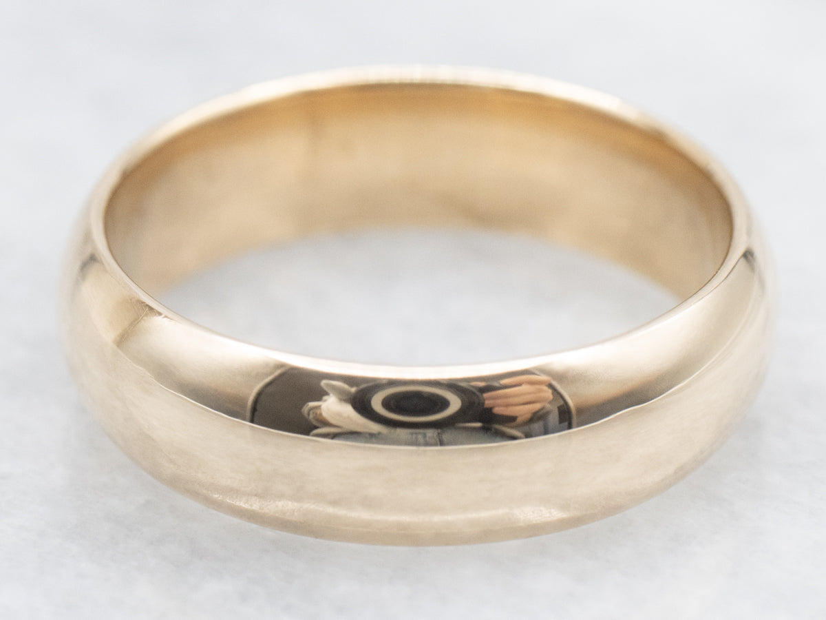 Heavy Plain Yellow Gold Band