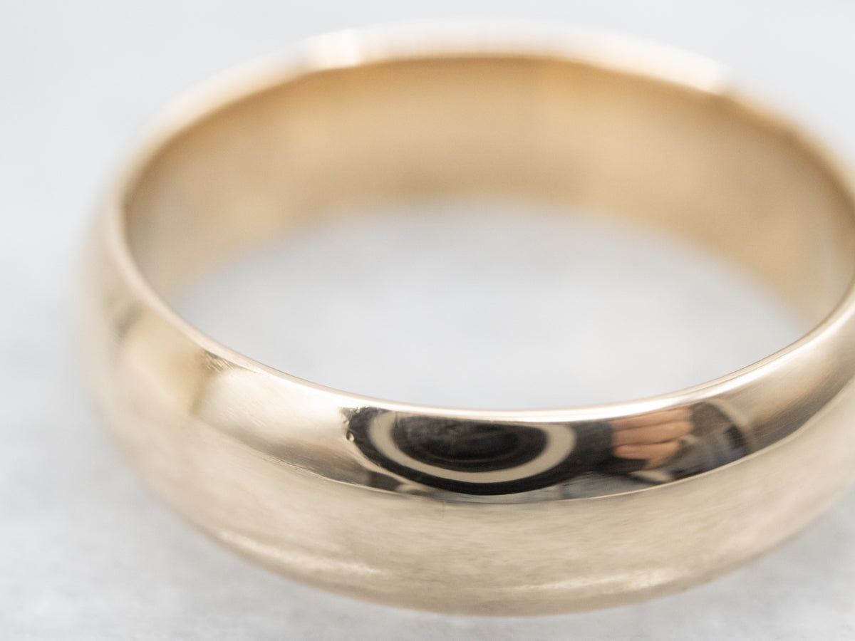 Heavy Plain Yellow Gold Band