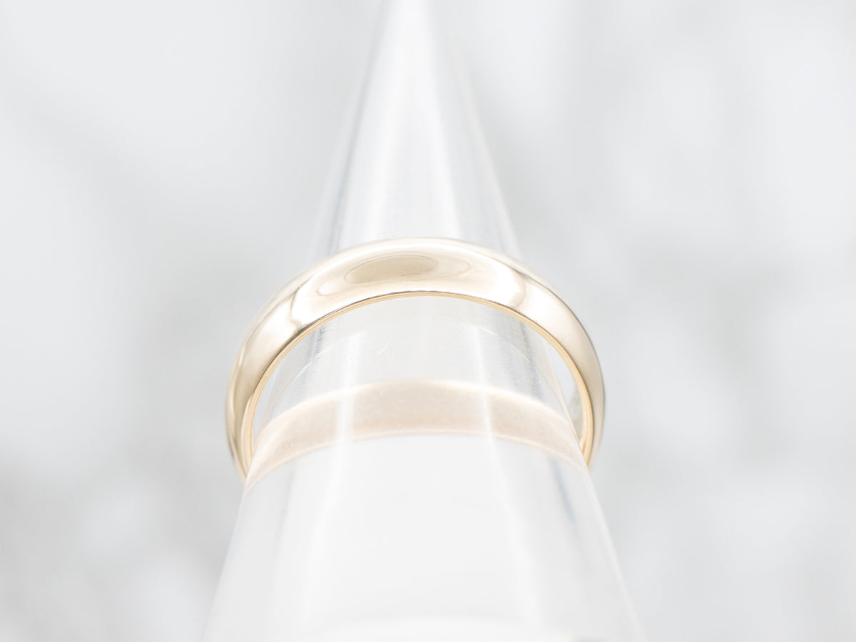 Heavy Plain Yellow Gold Band
