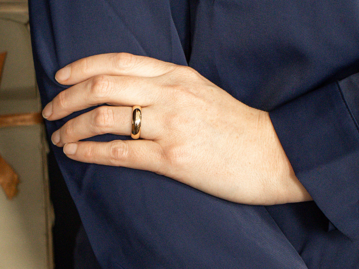 Heavy Plain Yellow Gold Band