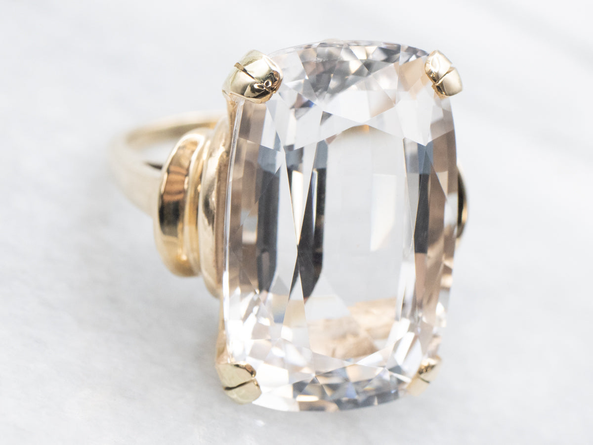 Stunning Danburite and Gold Cocktail Ring