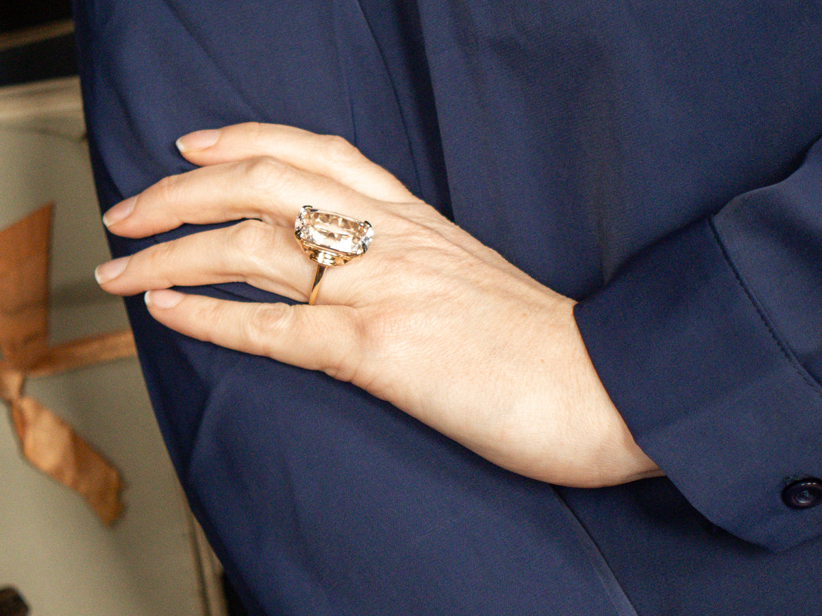 Stunning Danburite and Gold Cocktail Ring