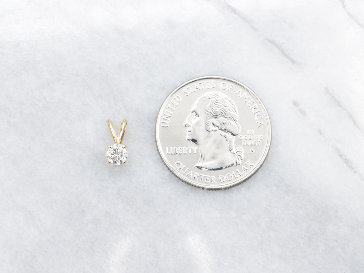 Round Brilliant Diamond Solitaire Pendant