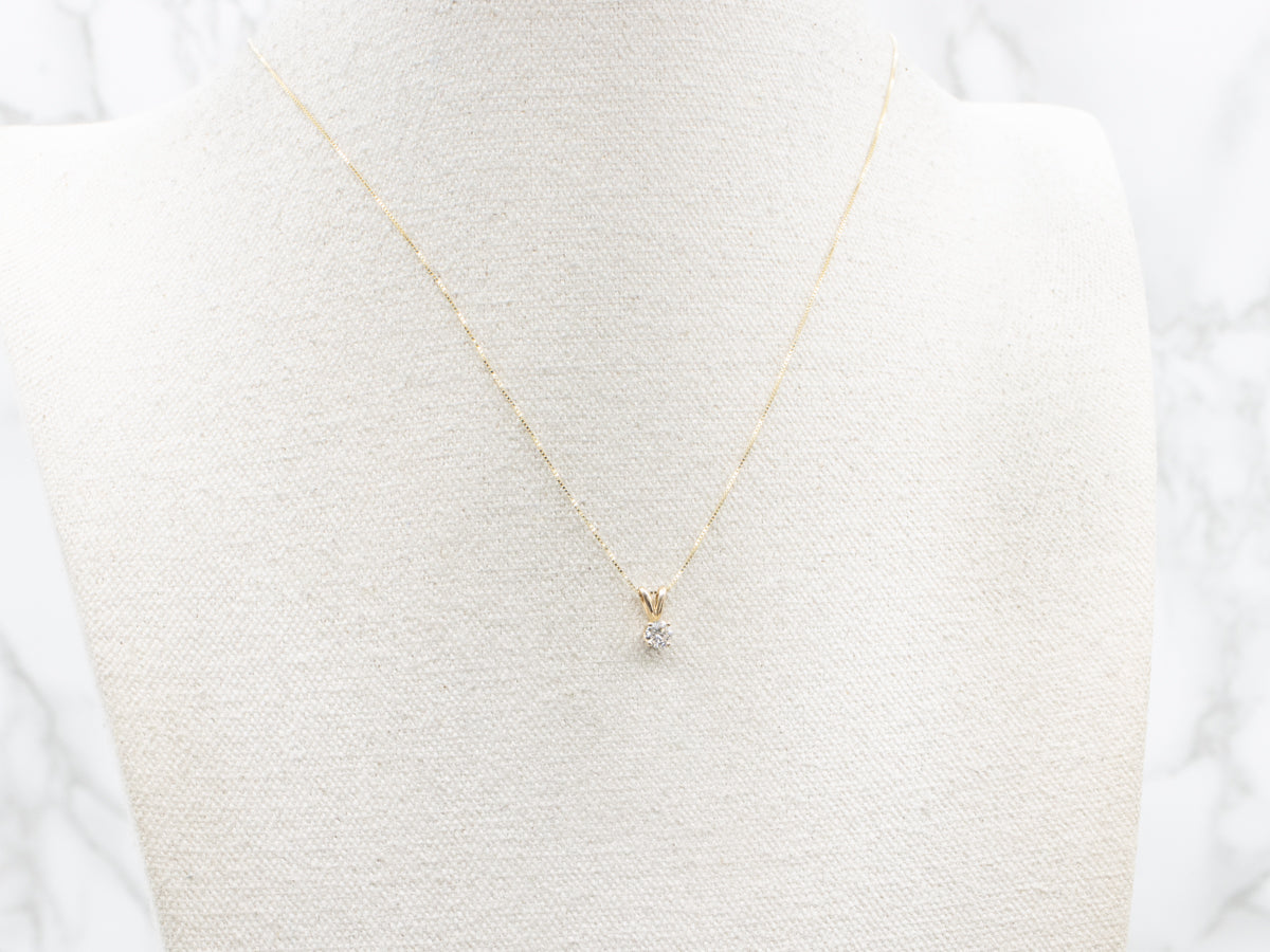 Round Brilliant Diamond Solitaire Pendant