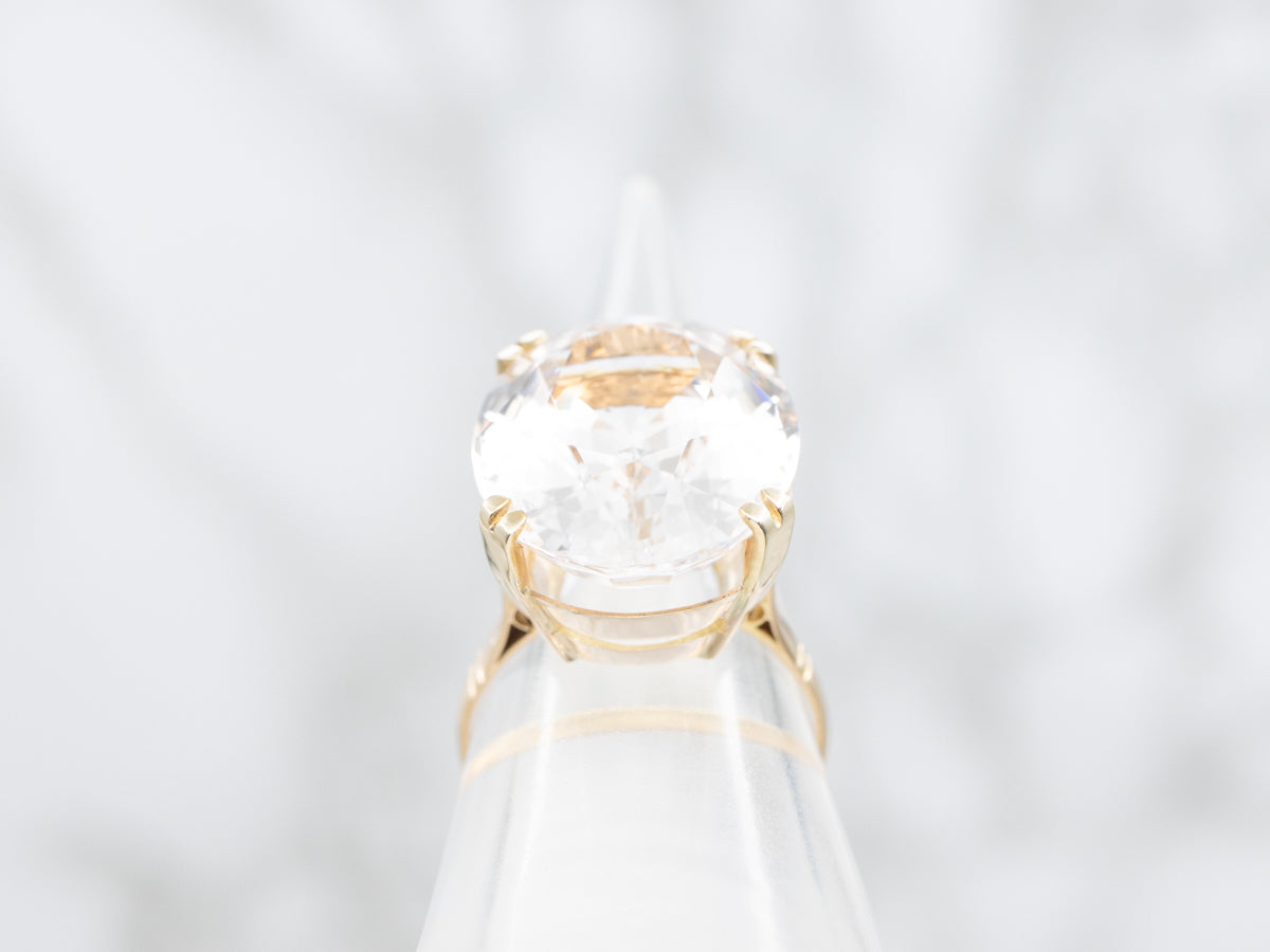 Vintage Danburite and Gold Cocktail Ring