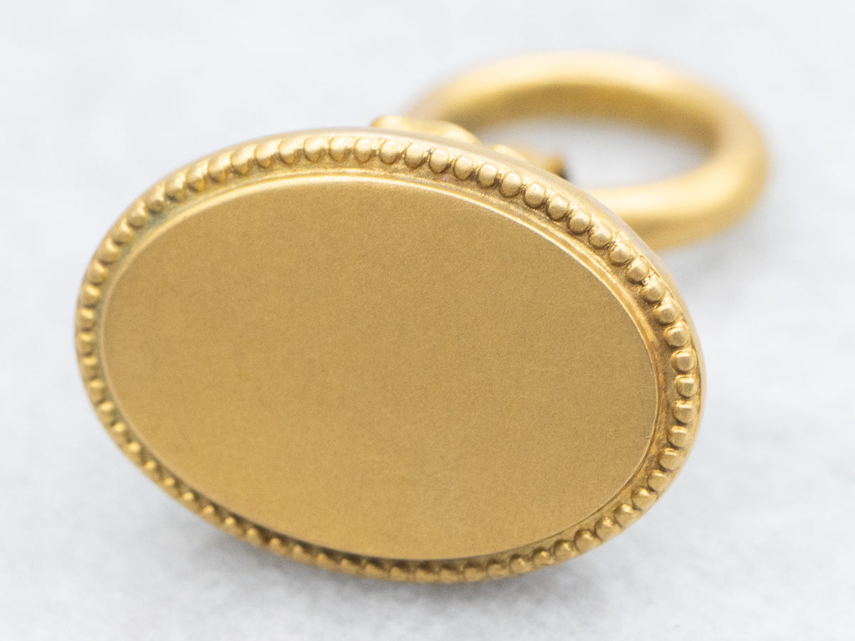 Antique Victorian Bloomed Gold Floral Fob Pendant