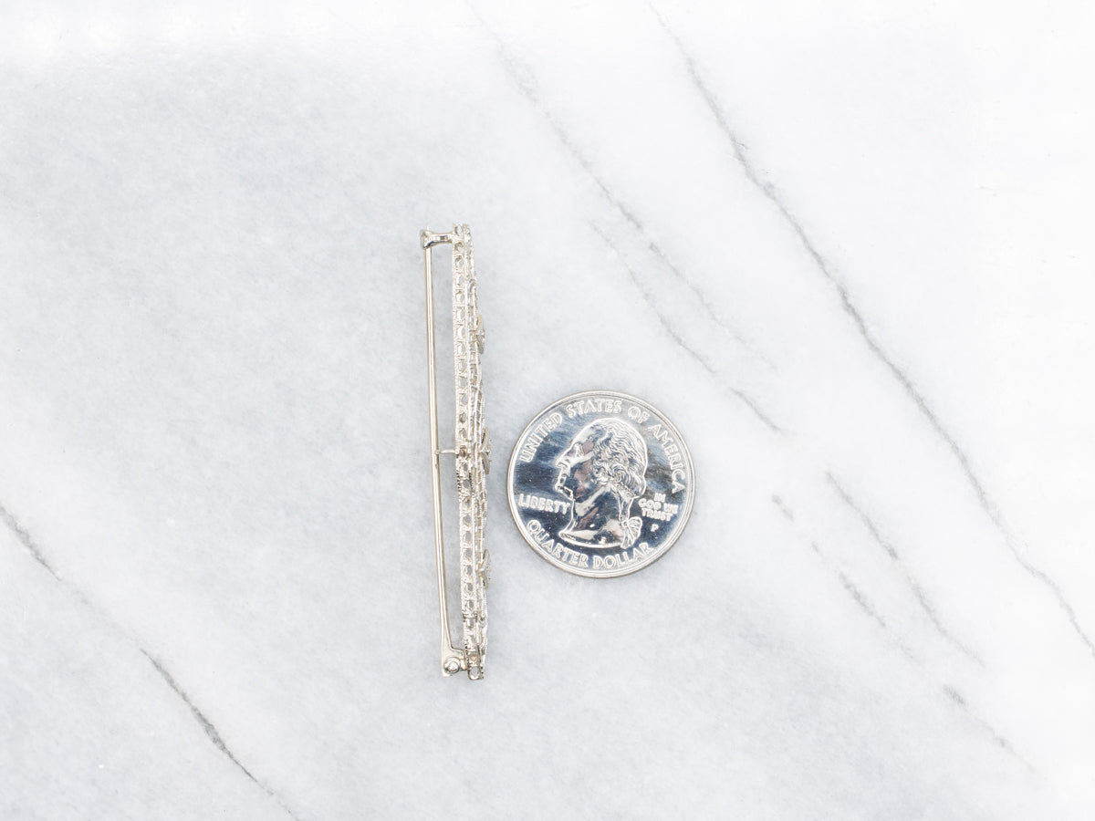 Art Deco Diamond Bar Pin