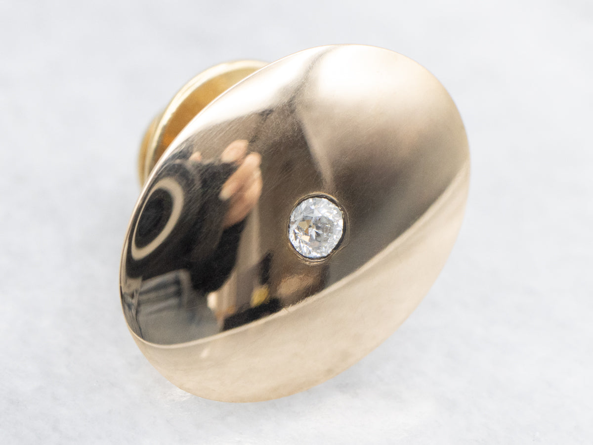 Vintage Old Mine Cut Diamond Tie Tack