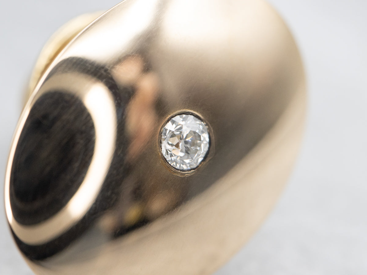 Vintage Old Mine Cut Diamond Tie Tack