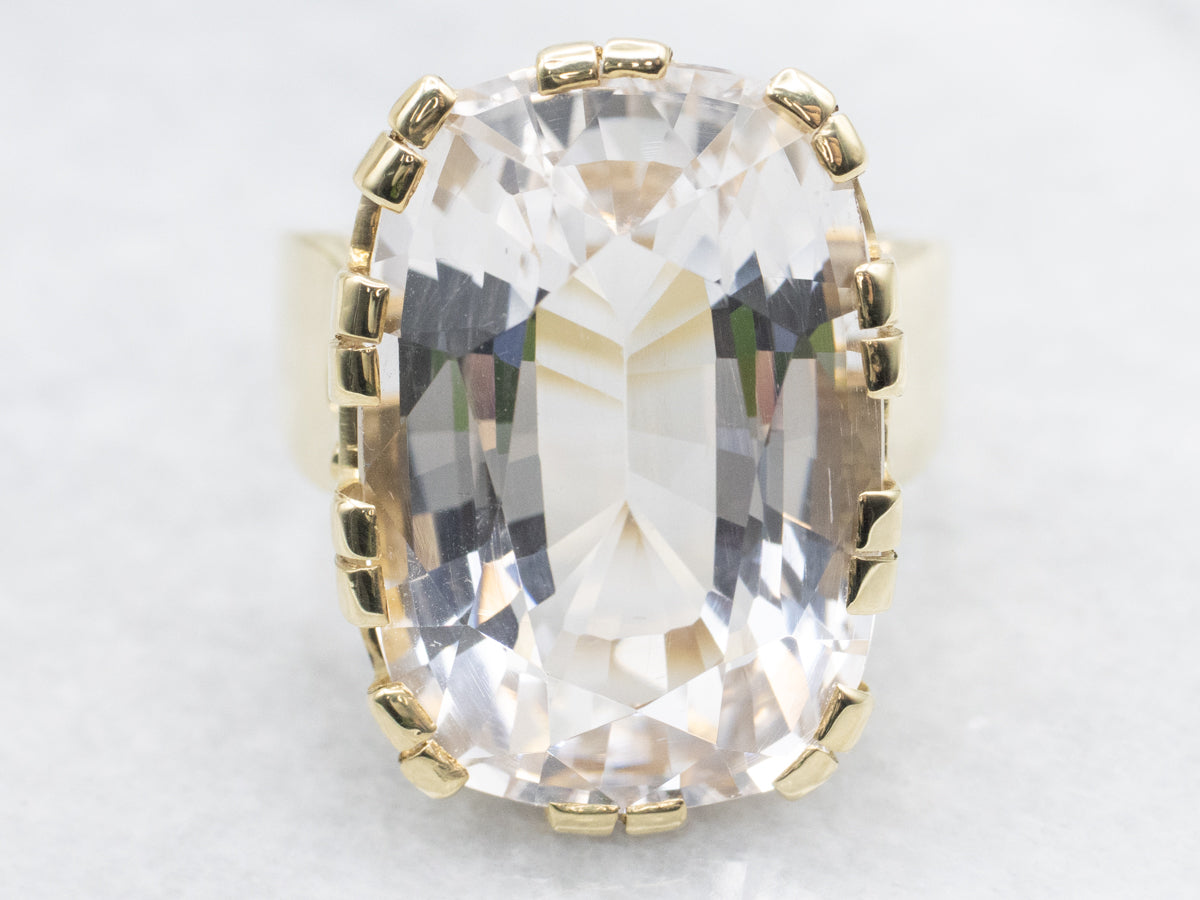 Cushion Cut Danburite Cocktail Ring