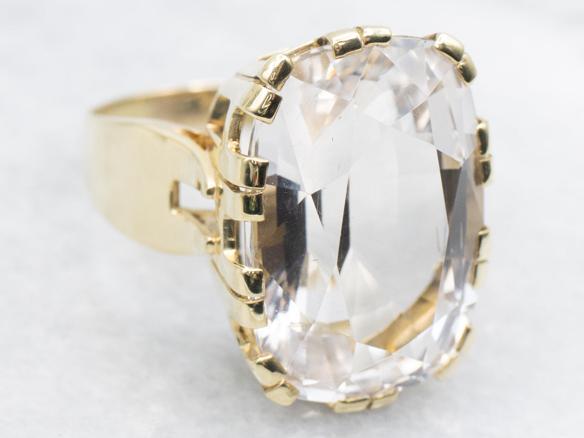 Cushion Cut Danburite Cocktail Ring