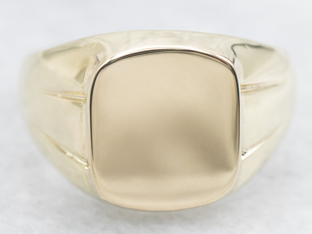 Vintage Rectangle Top Signet Ring