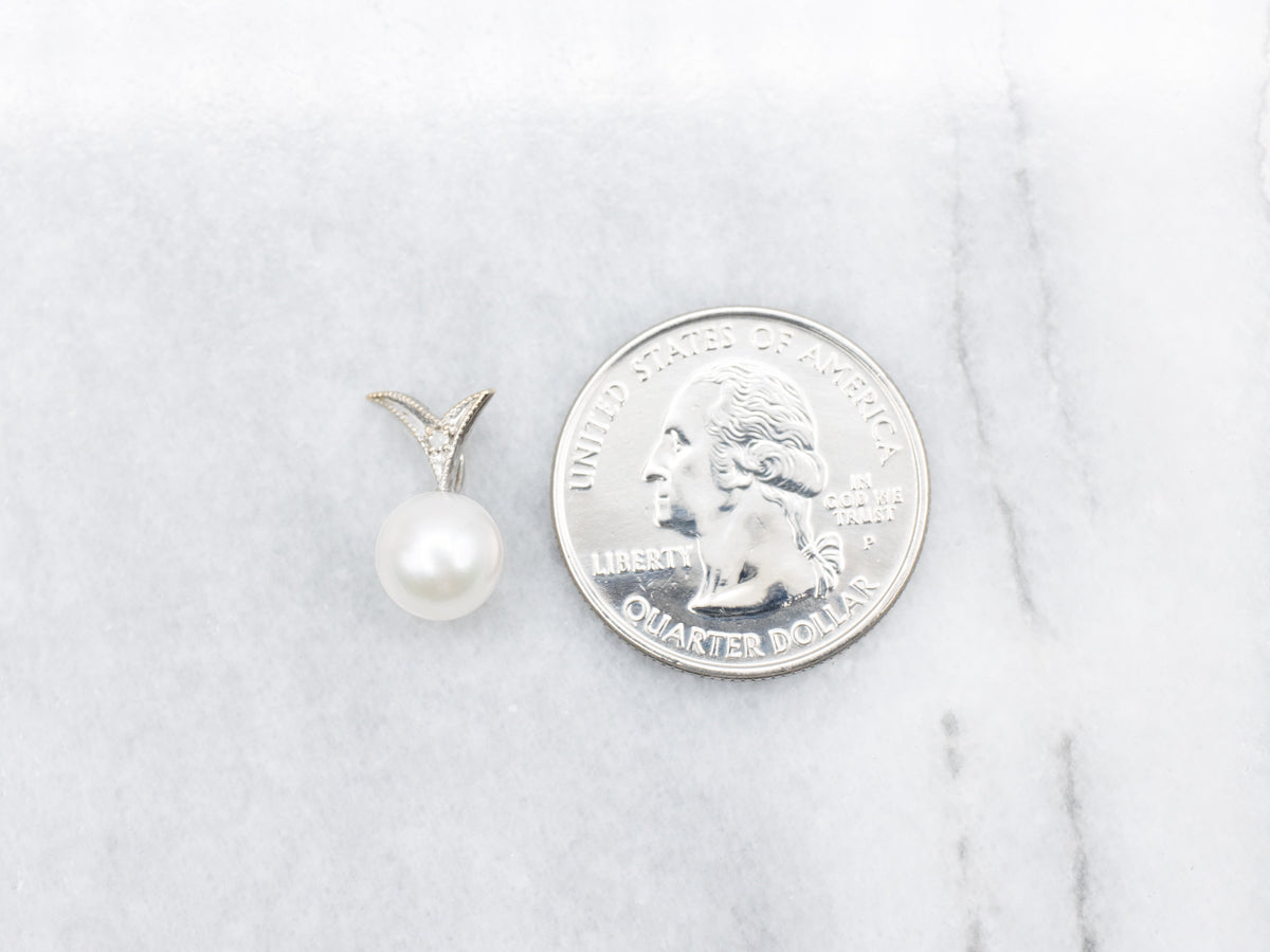 Pearl and Diamond Pendant