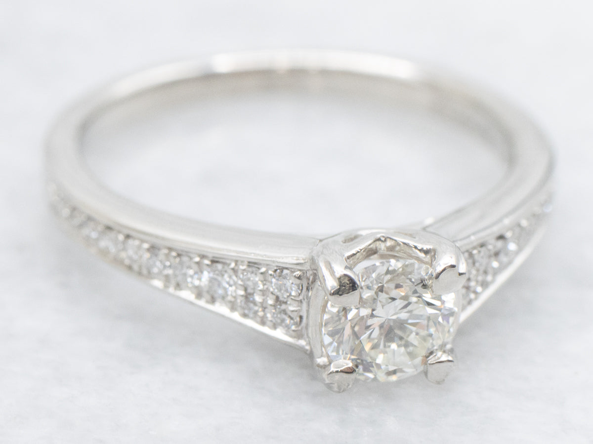 Platinum Certified Round Brilliant Diamond Engagement Ring