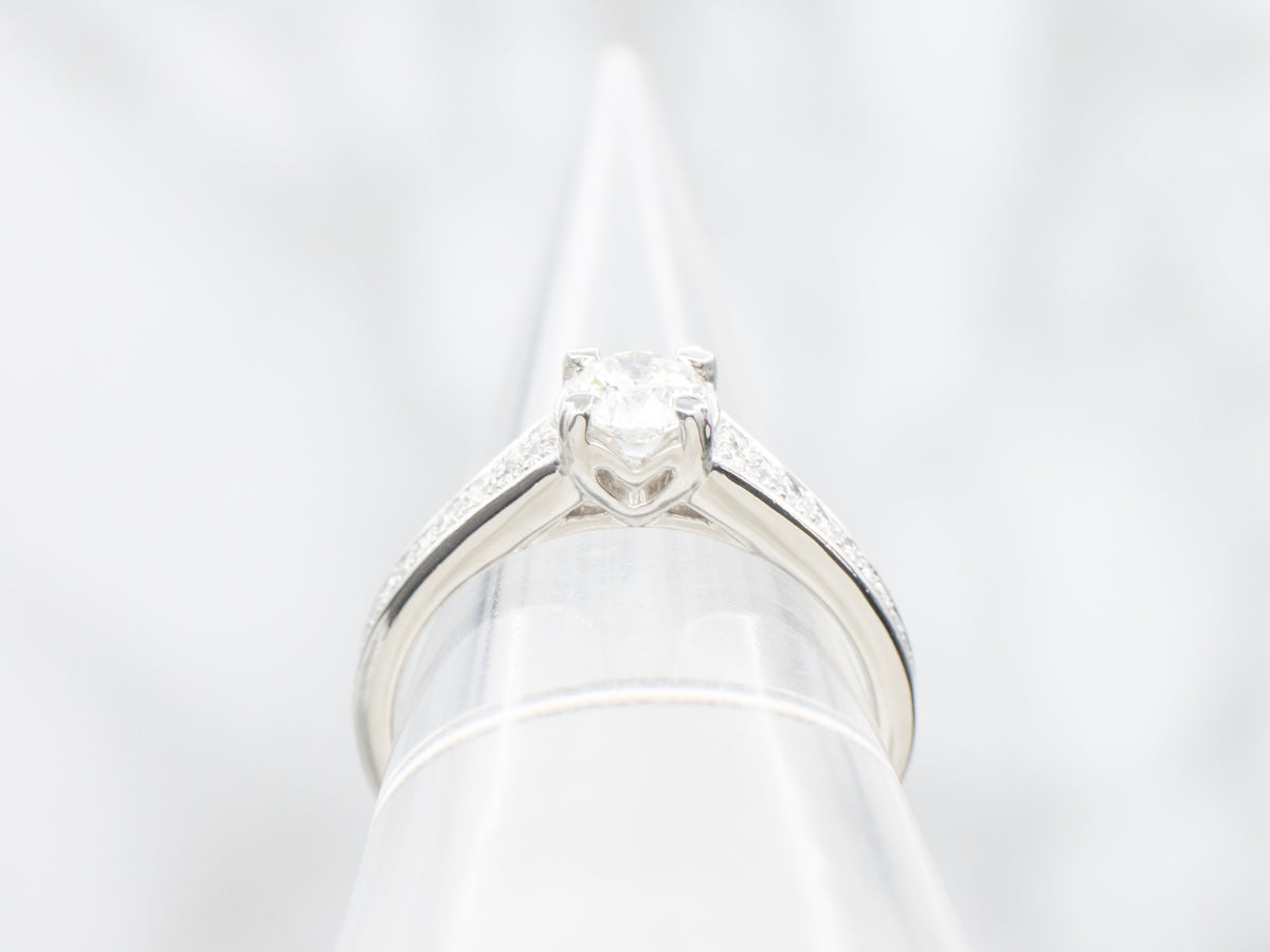 Platinum Certified Round Brilliant Diamond Engagement Ring