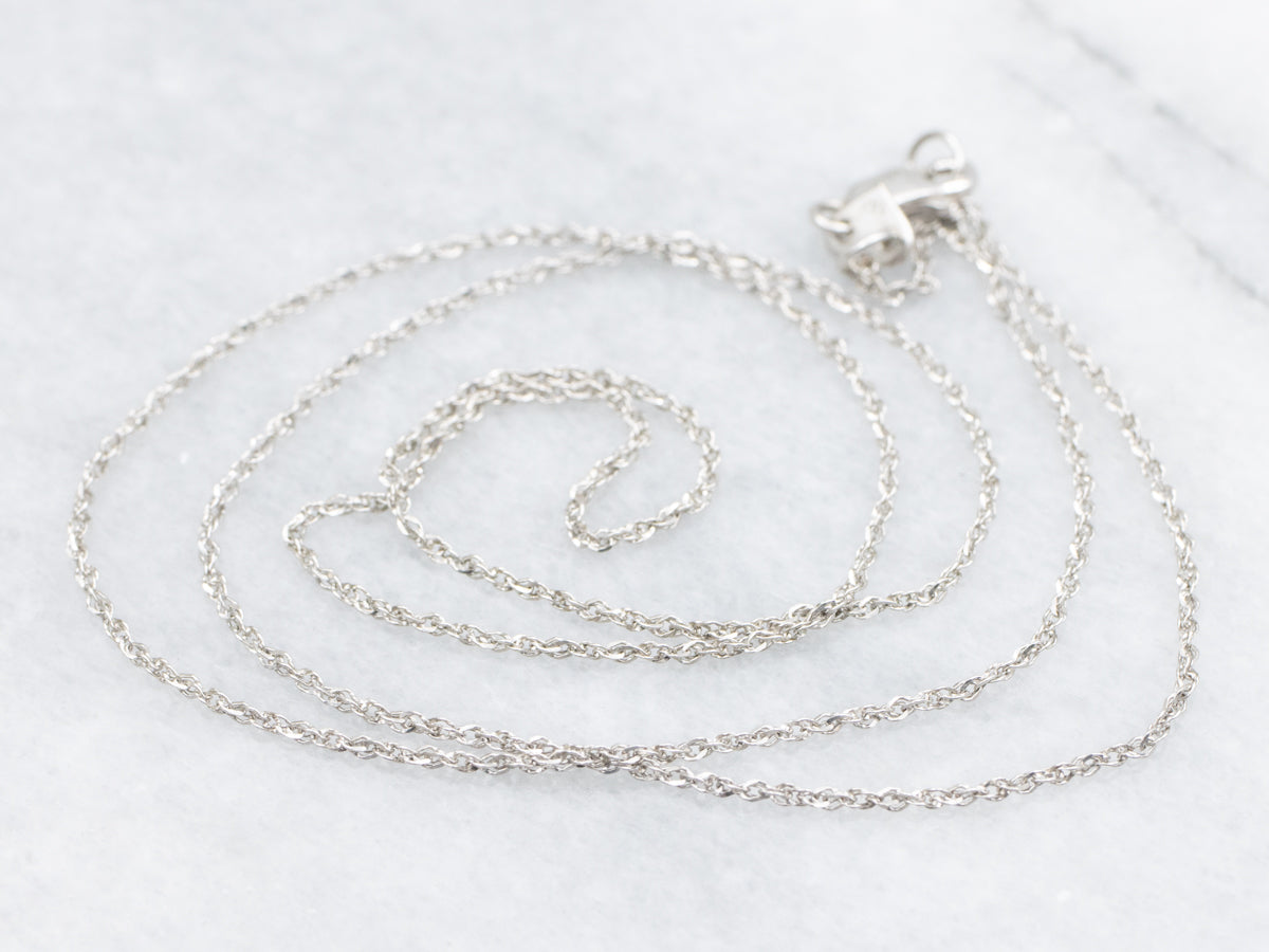 Dainty White Gold Rope Chain