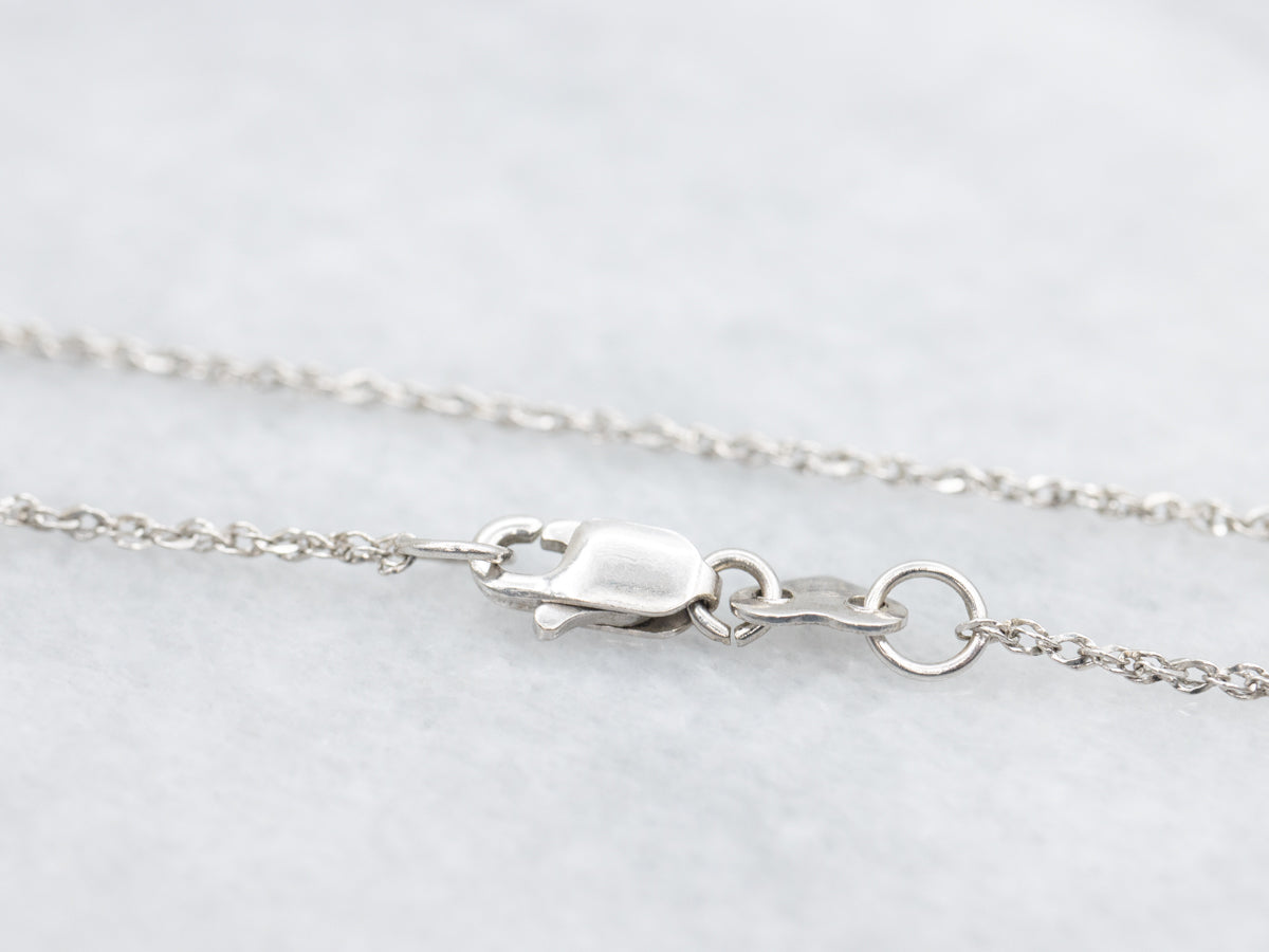 Dainty White Gold Rope Chain