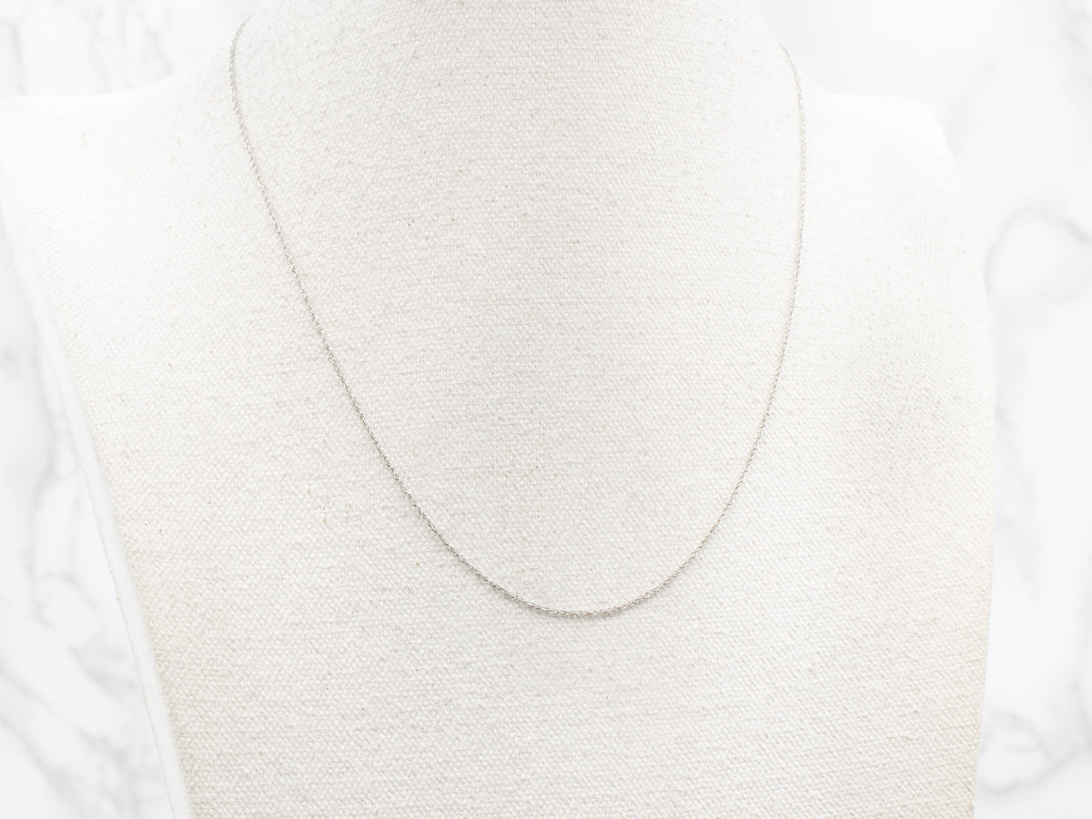 Dainty White Gold Rope Chain