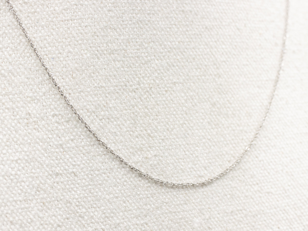 Dainty White Gold Rope Chain