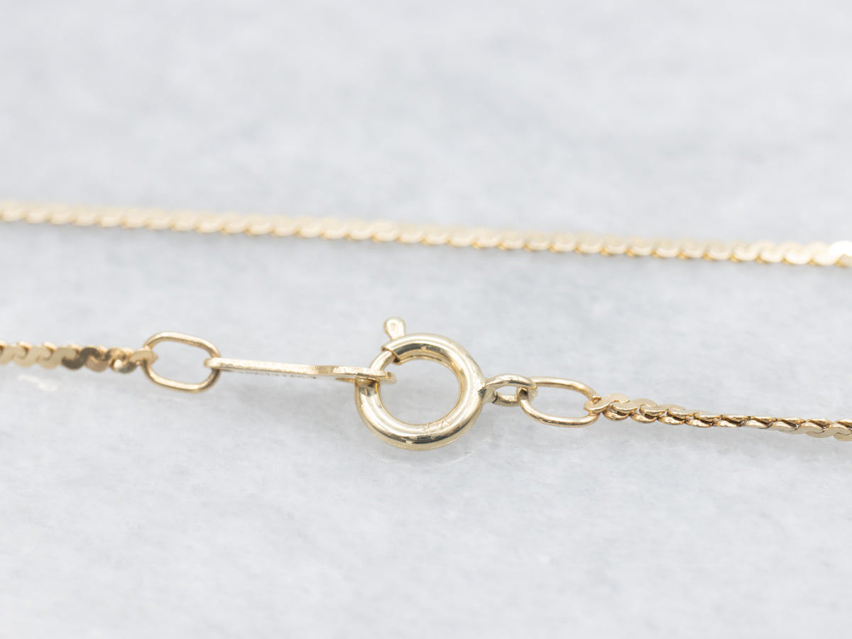 Gold Serpentine Chain with Spring Ring Clasp