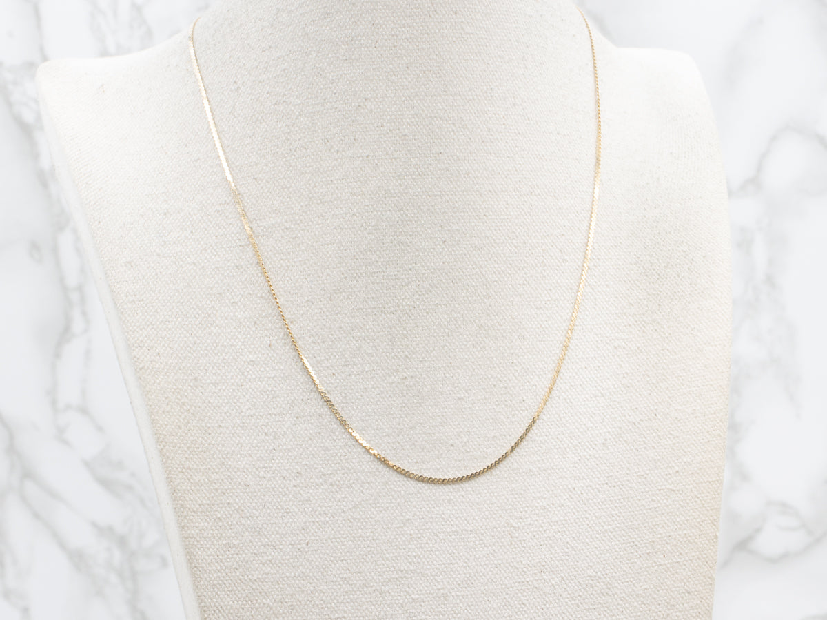Gold Serpentine Chain with Spring Ring Clasp
