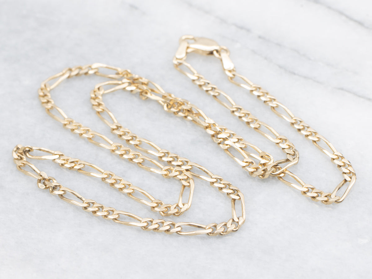 Gold Figaro Chain with Lobster Clasp