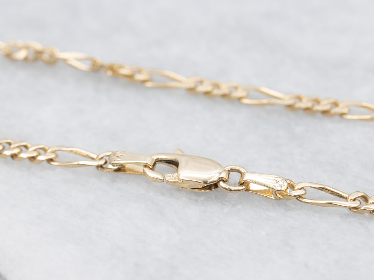 Gold Figaro Chain with Lobster Clasp