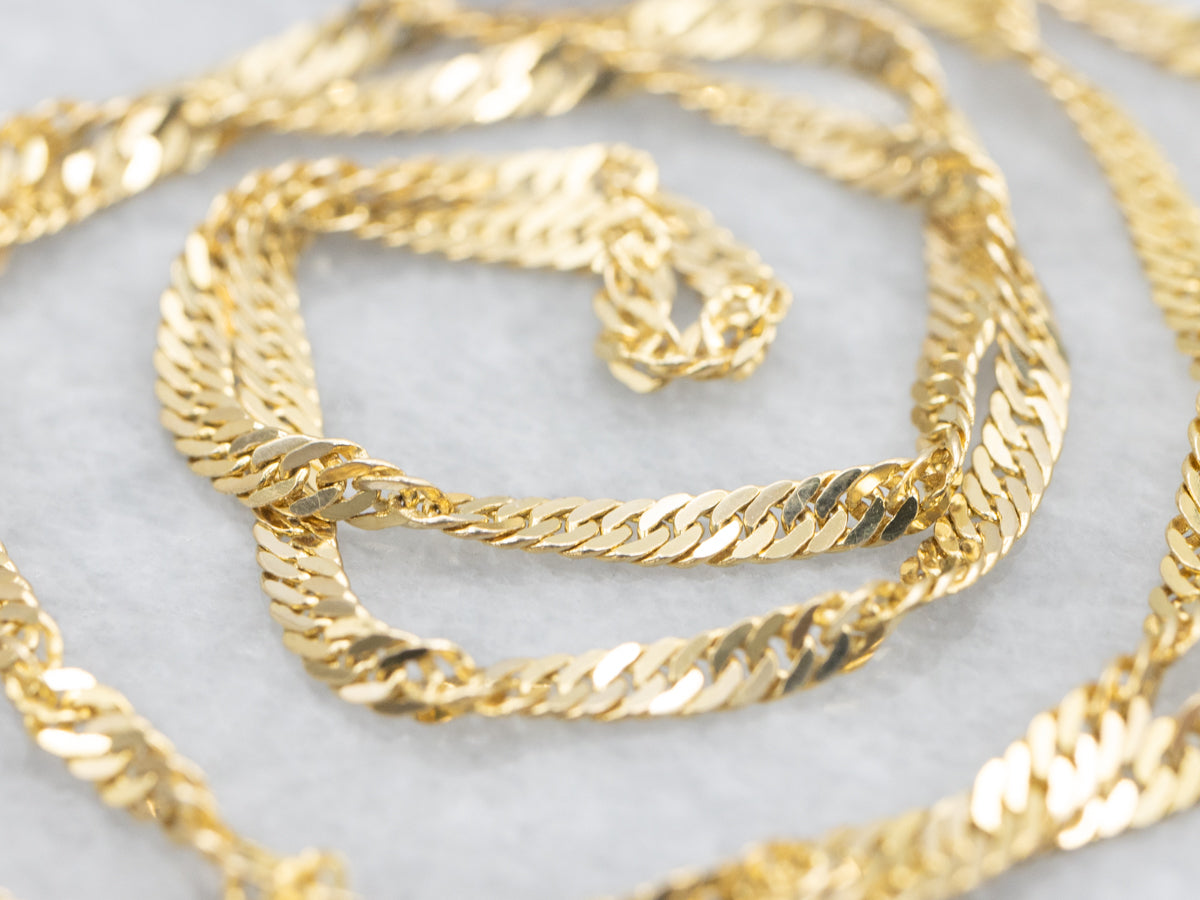 Gold Singapore Chain with Spring Ring Clasp