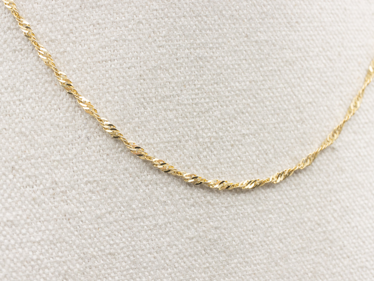 Gold Singapore Chain with Spring Ring Clasp