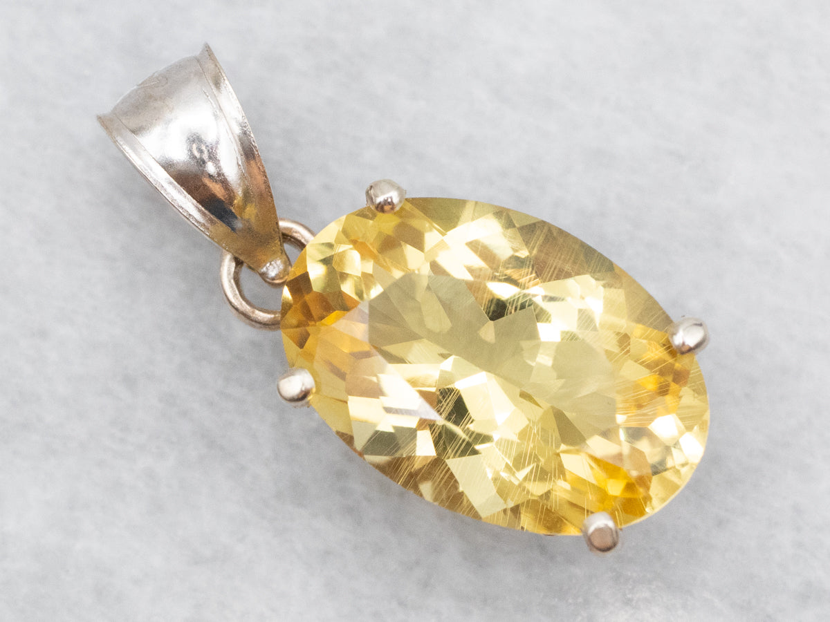 Golden Heliodor Beryl Pendant