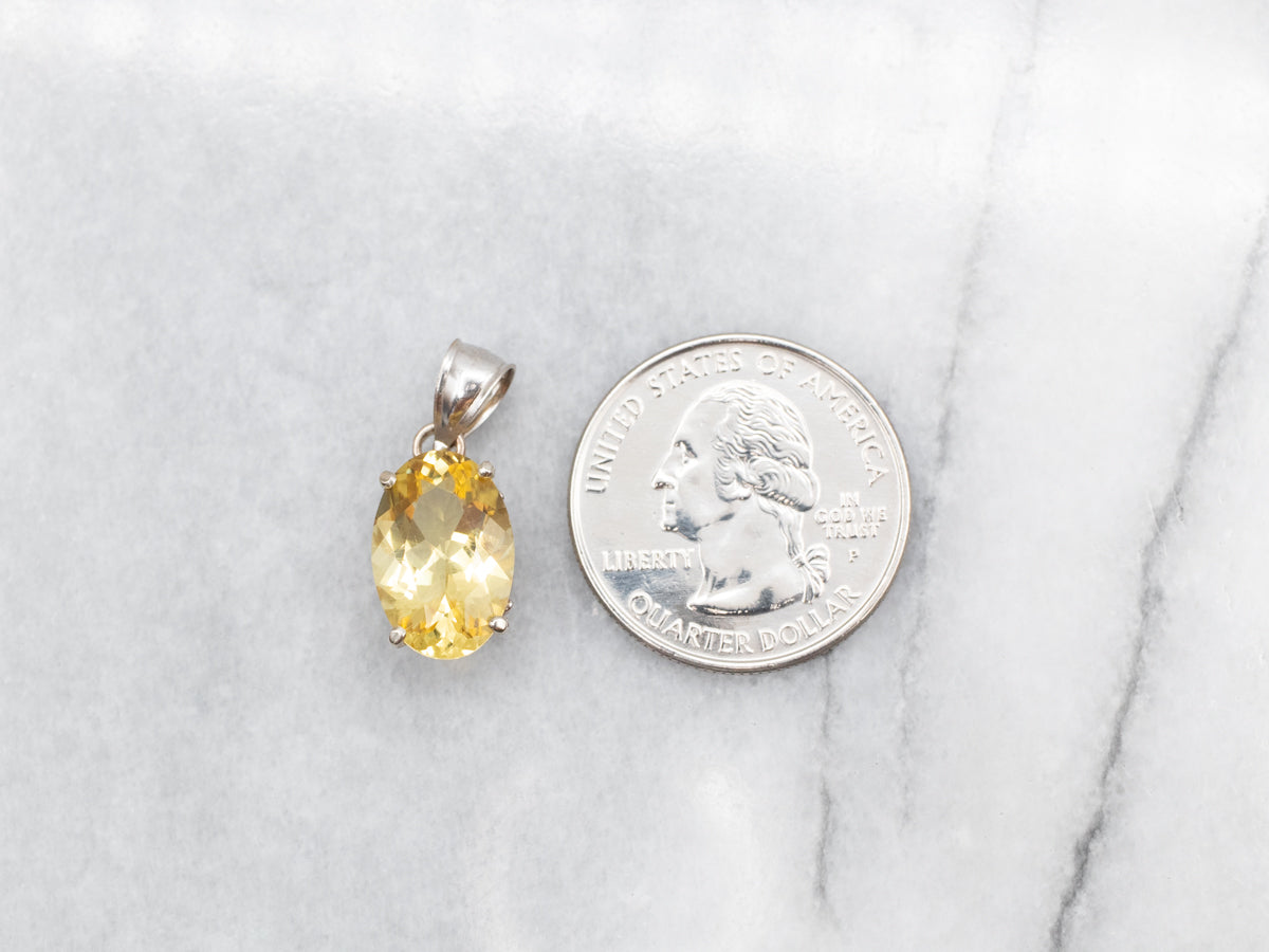 Golden Heliodor Beryl Pendant