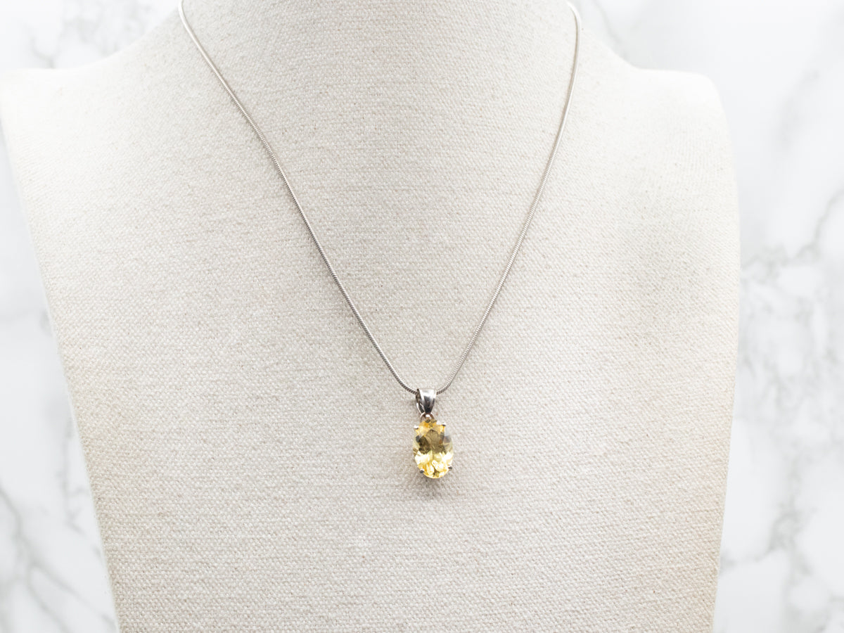 Golden Heliodor Beryl Pendant