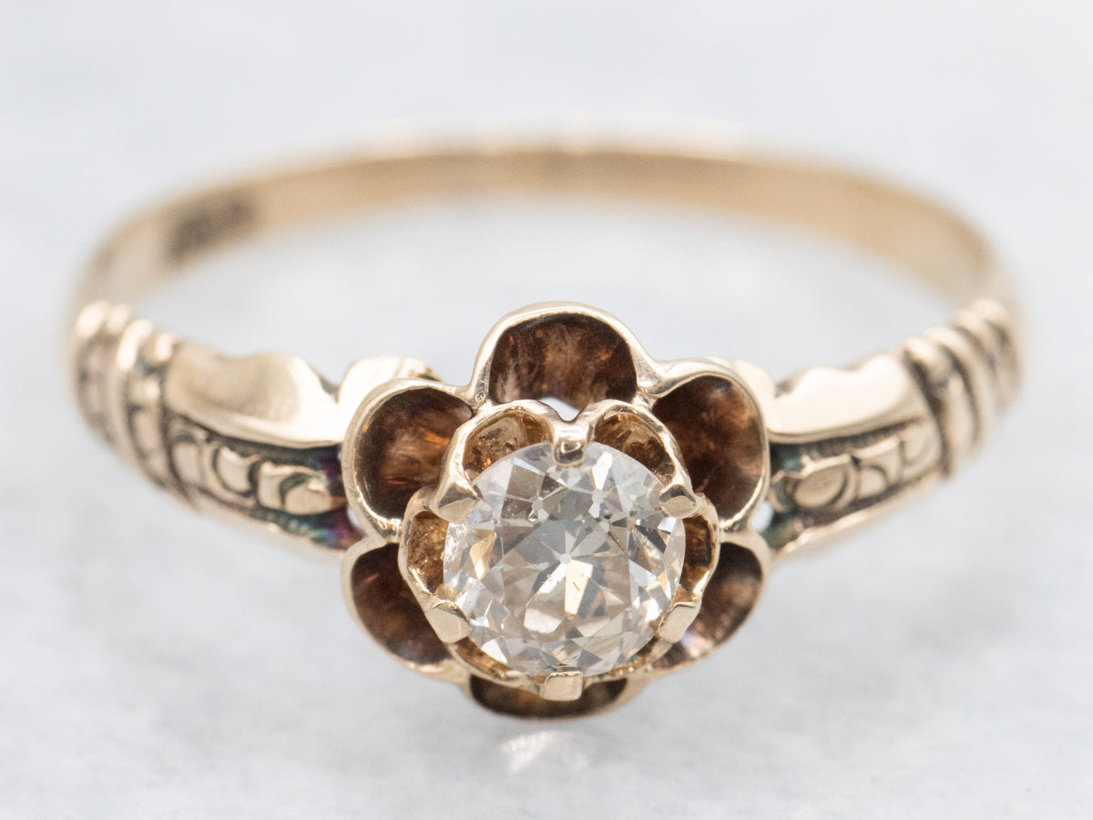 Buttercup Set Diamond Solitaire Engagement Ring