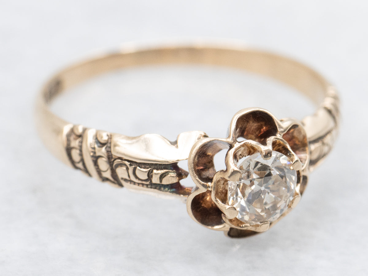 Buttercup Set Diamond Solitaire Engagement Ring