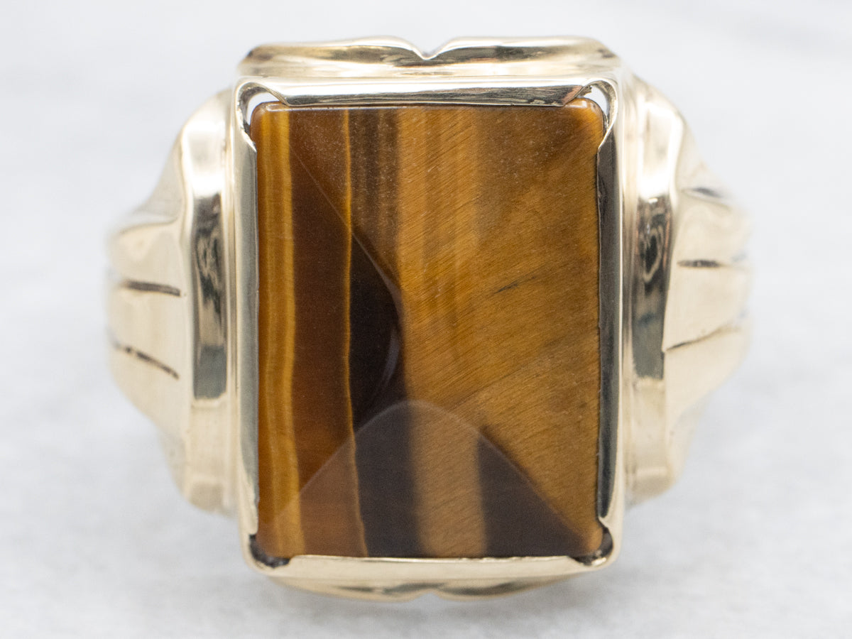 Vintage Tiger's Eye Statement Ring