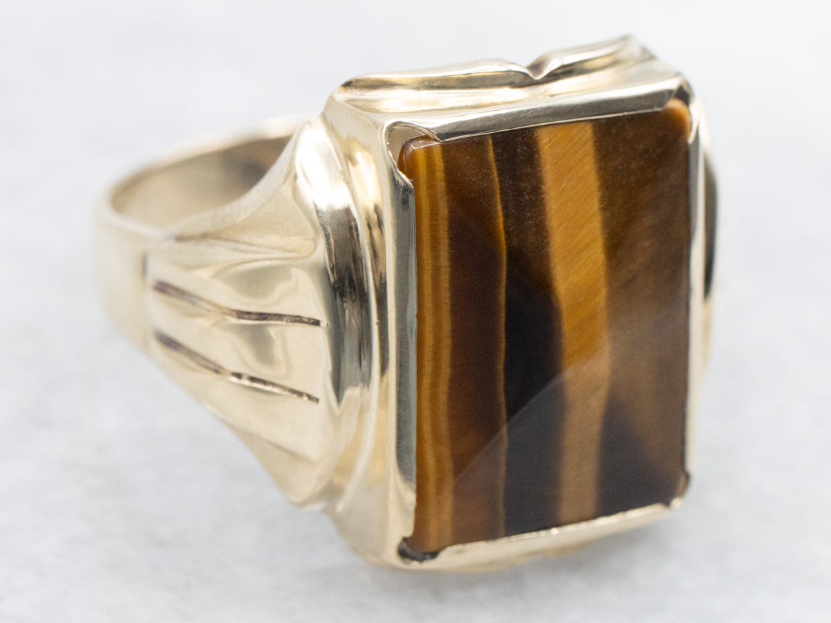 Vintage Tiger's Eye Statement Ring
