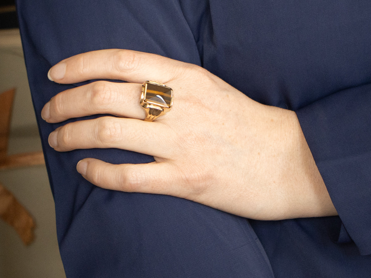 Vintage Tiger's Eye Statement Ring