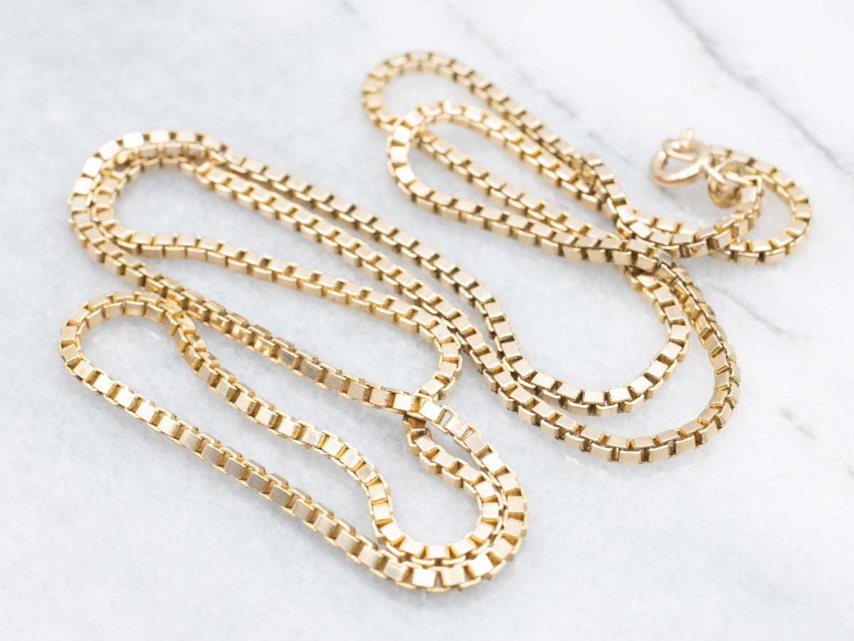 Yellow Gold Heavy Box Chain