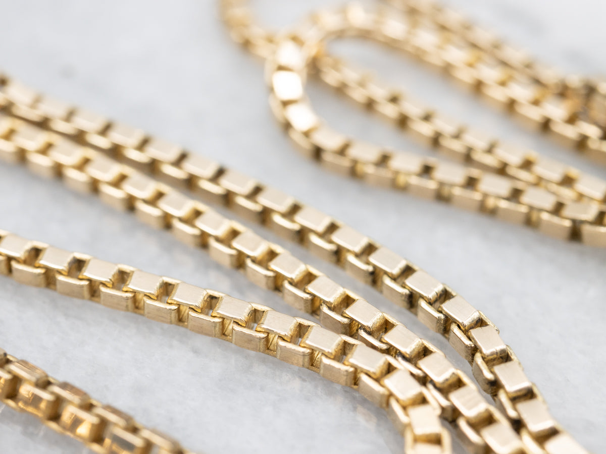 Yellow Gold Heavy Box Chain