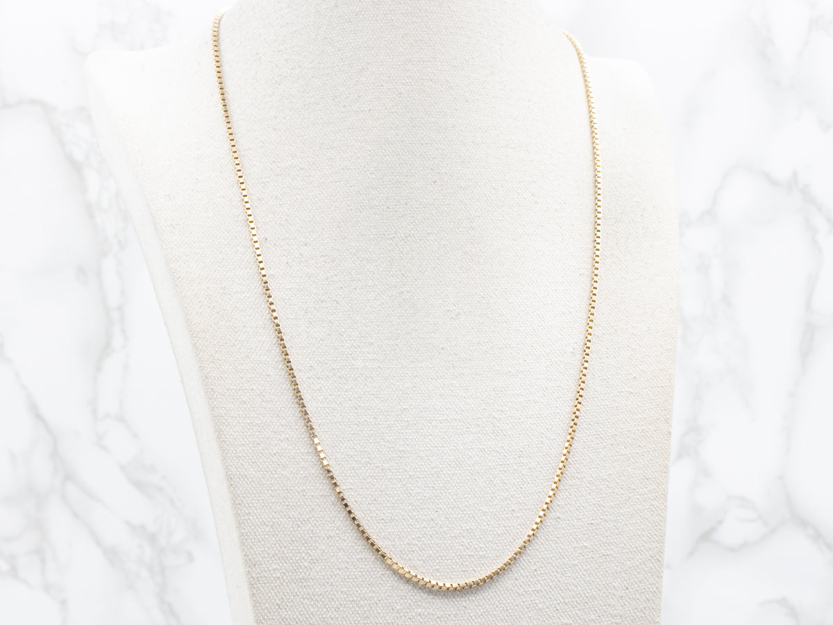 Yellow Gold Heavy Box Chain