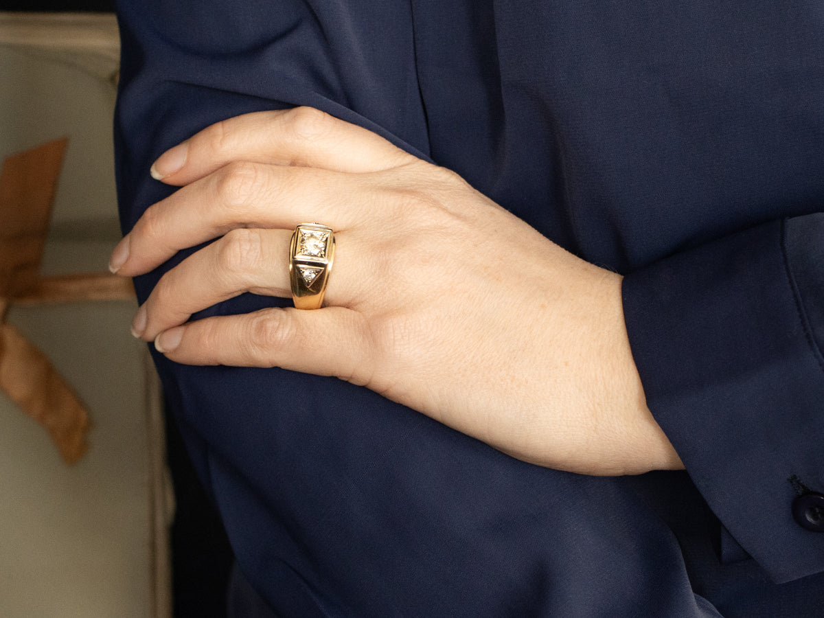 Vintage Diamond Men's Ring