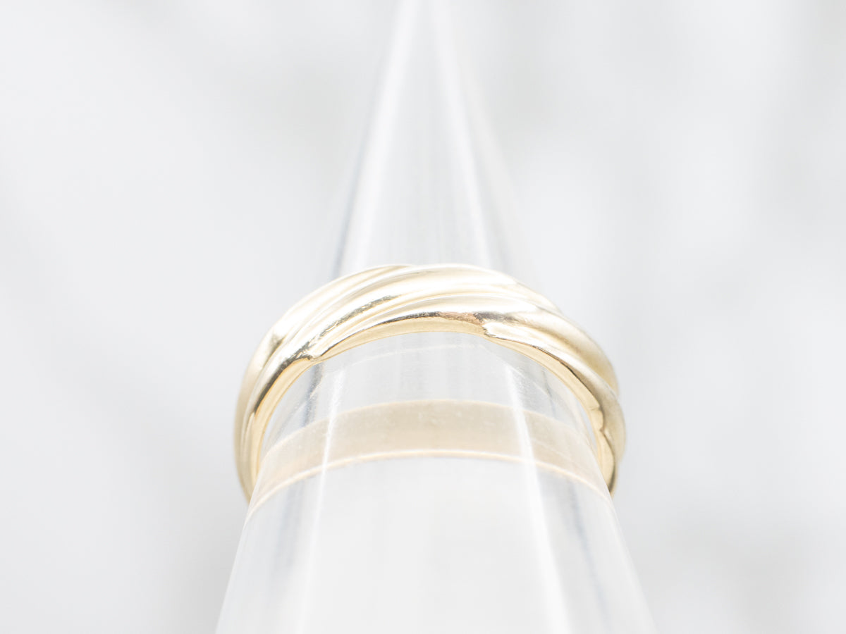 Twisting Polished Gold Band