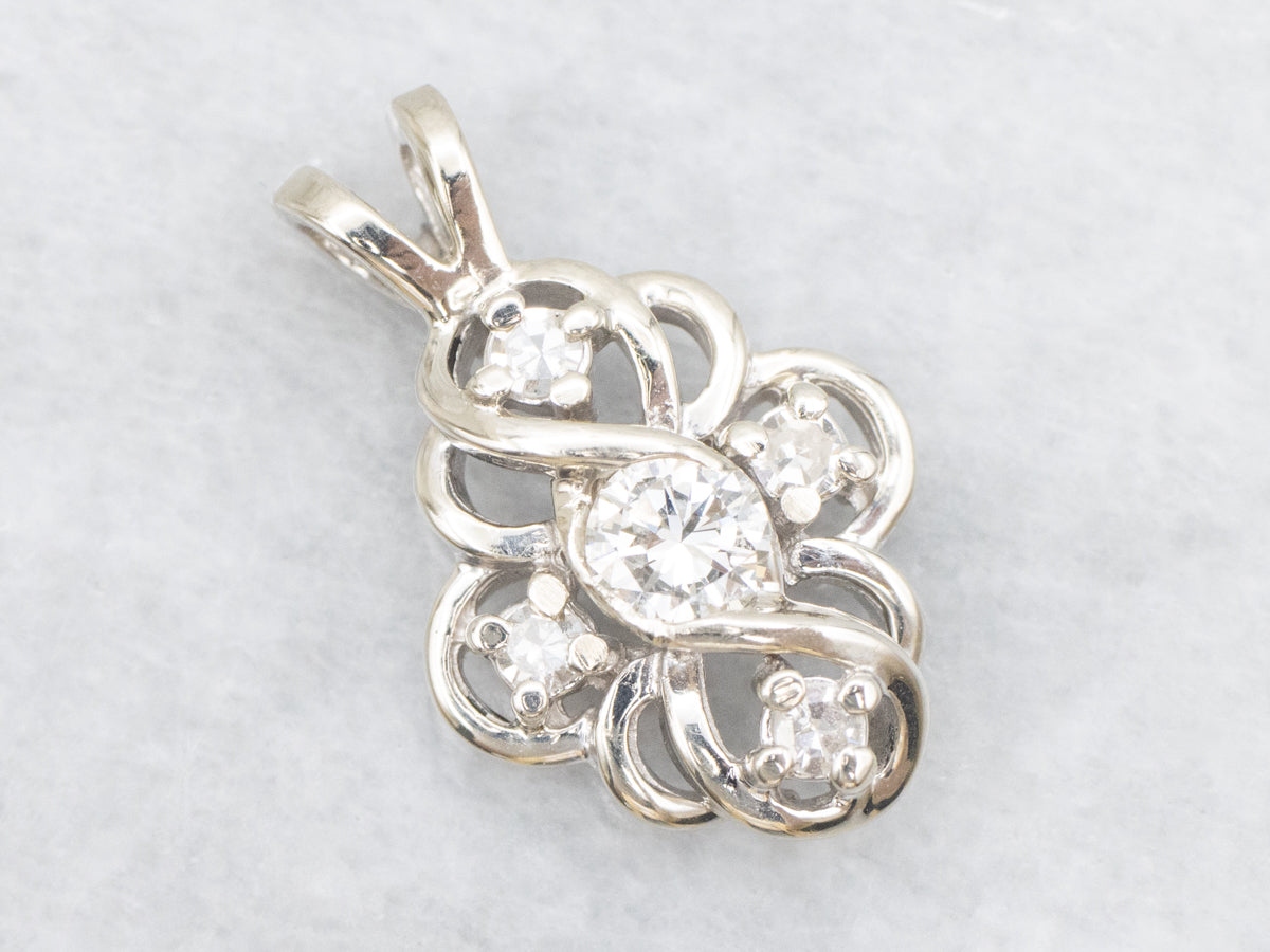 Dainty Gold Diamond Knot Pendant